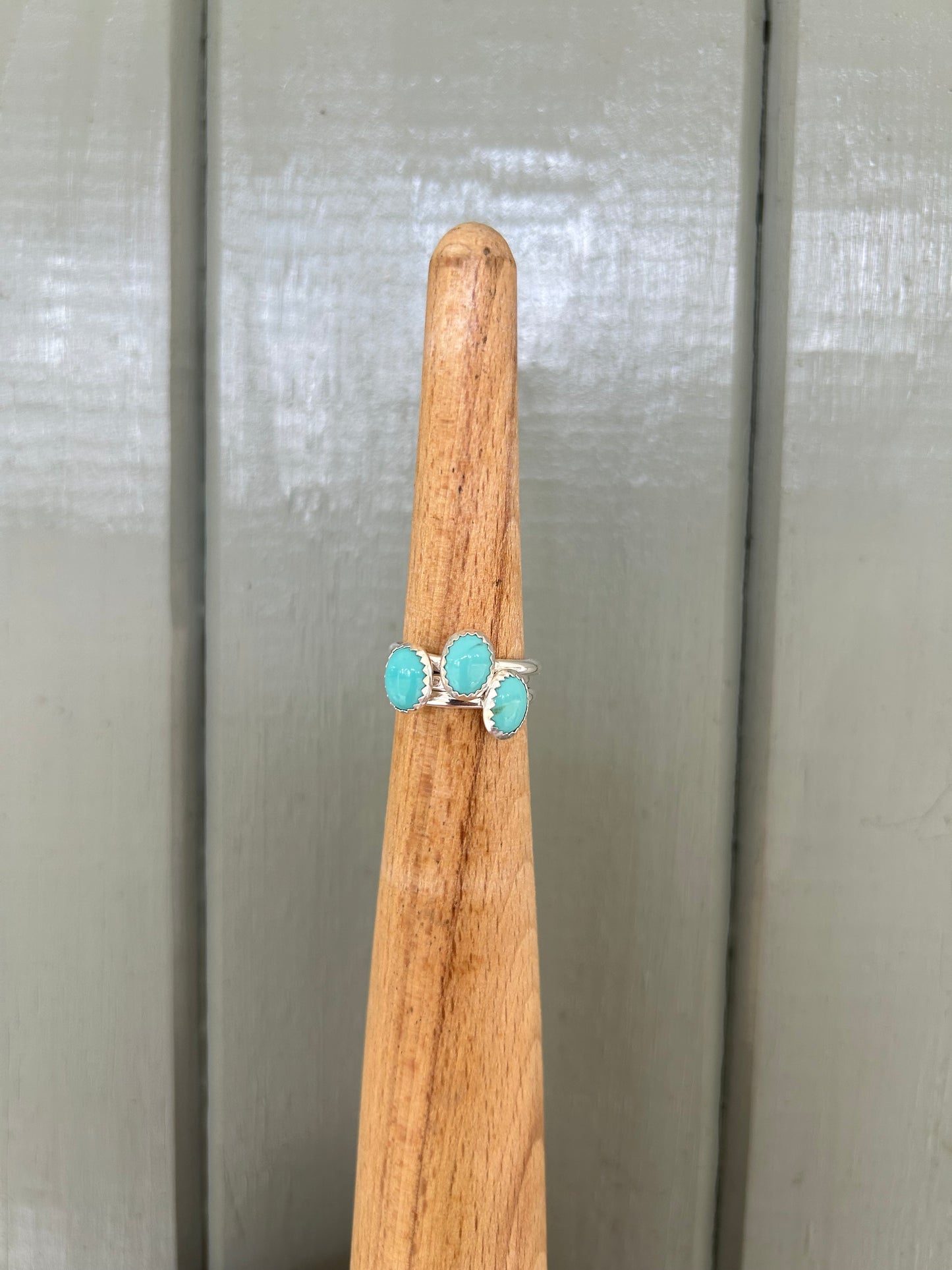 Simple turquoise stacker ring