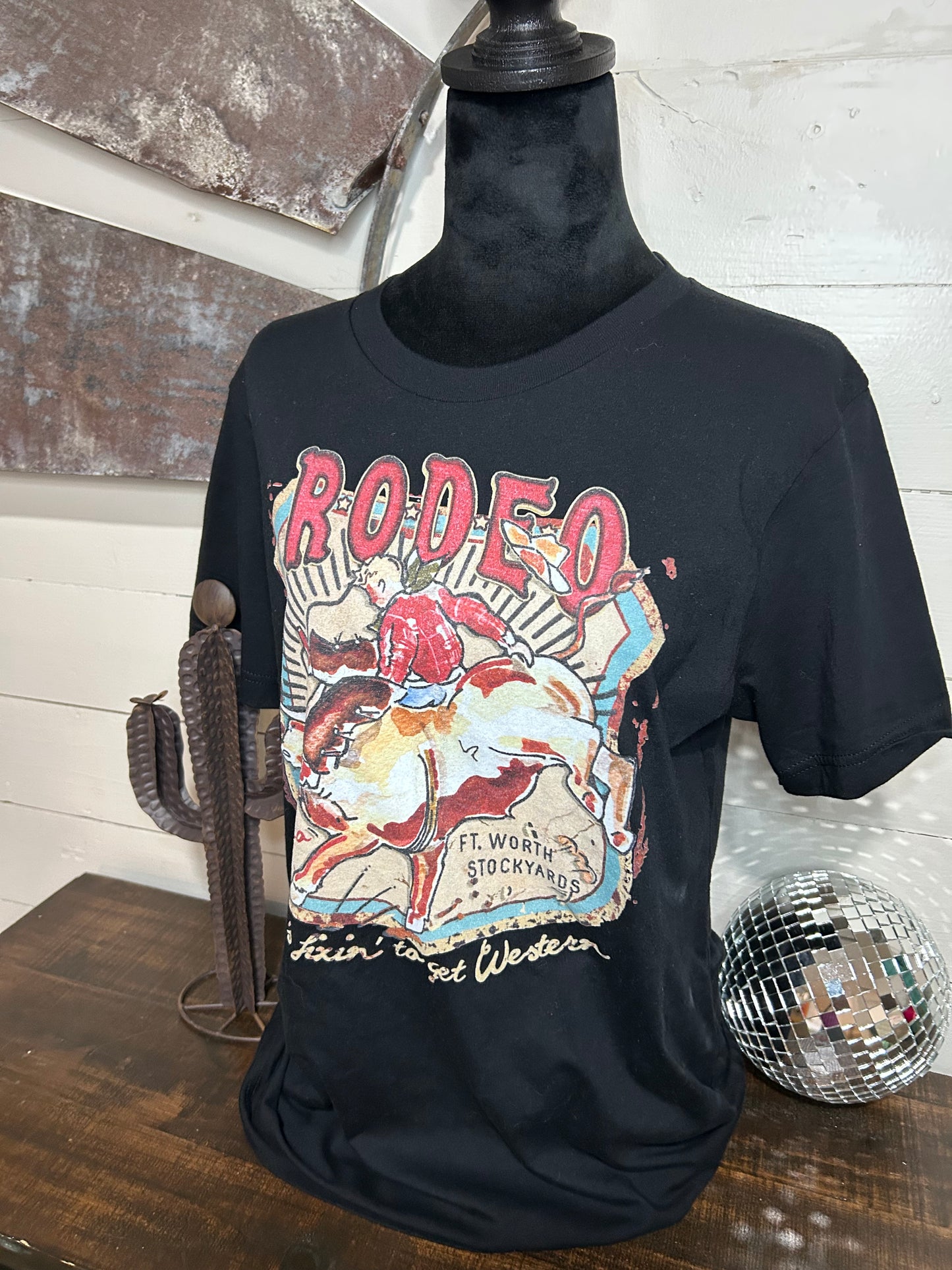 Size Medium - Stockyards rodeo tee