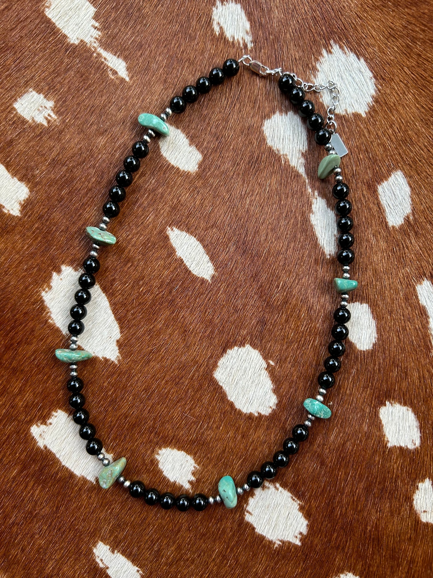 Black onyx and turquoise