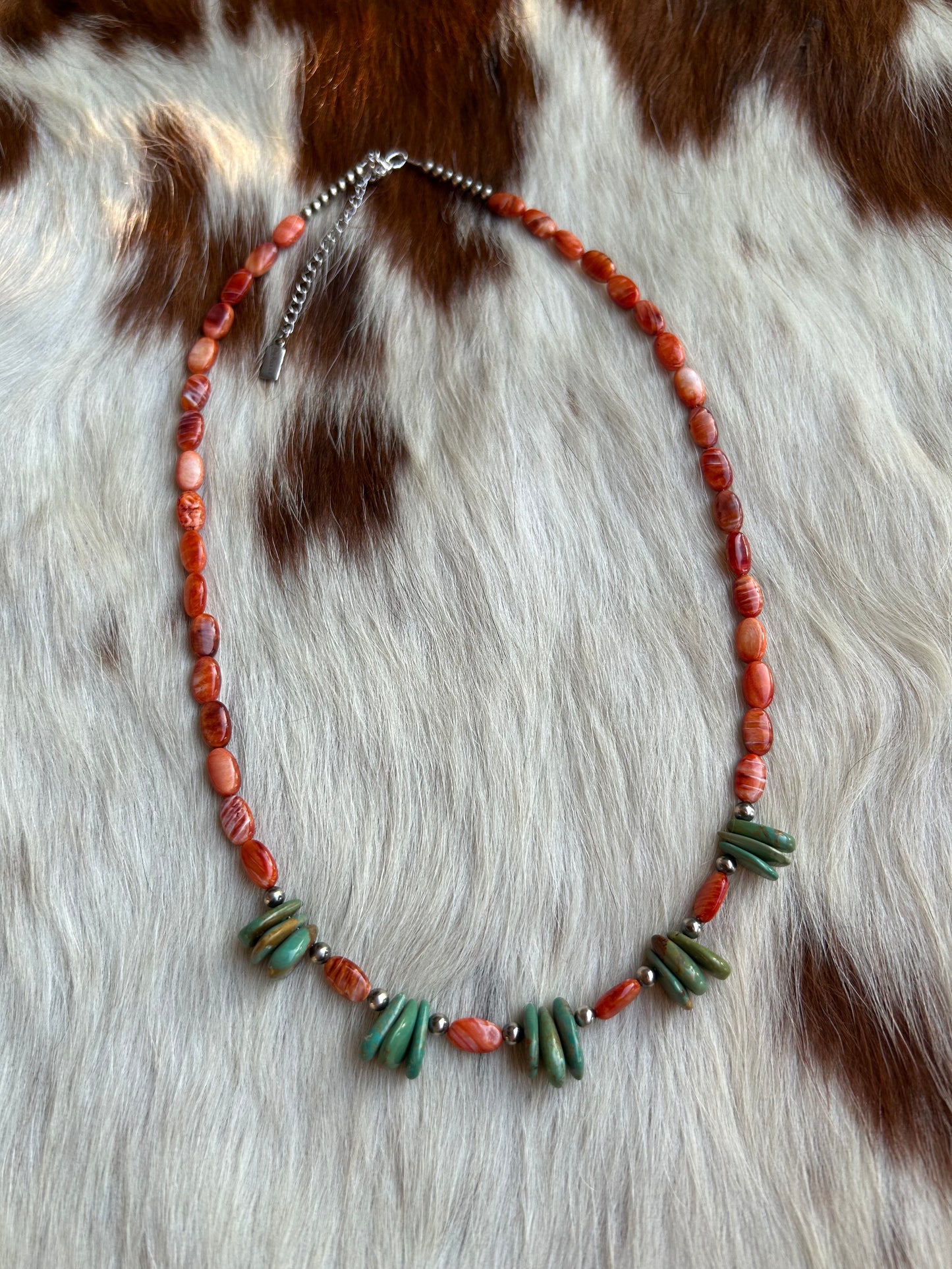 Orange spiny and turquoise