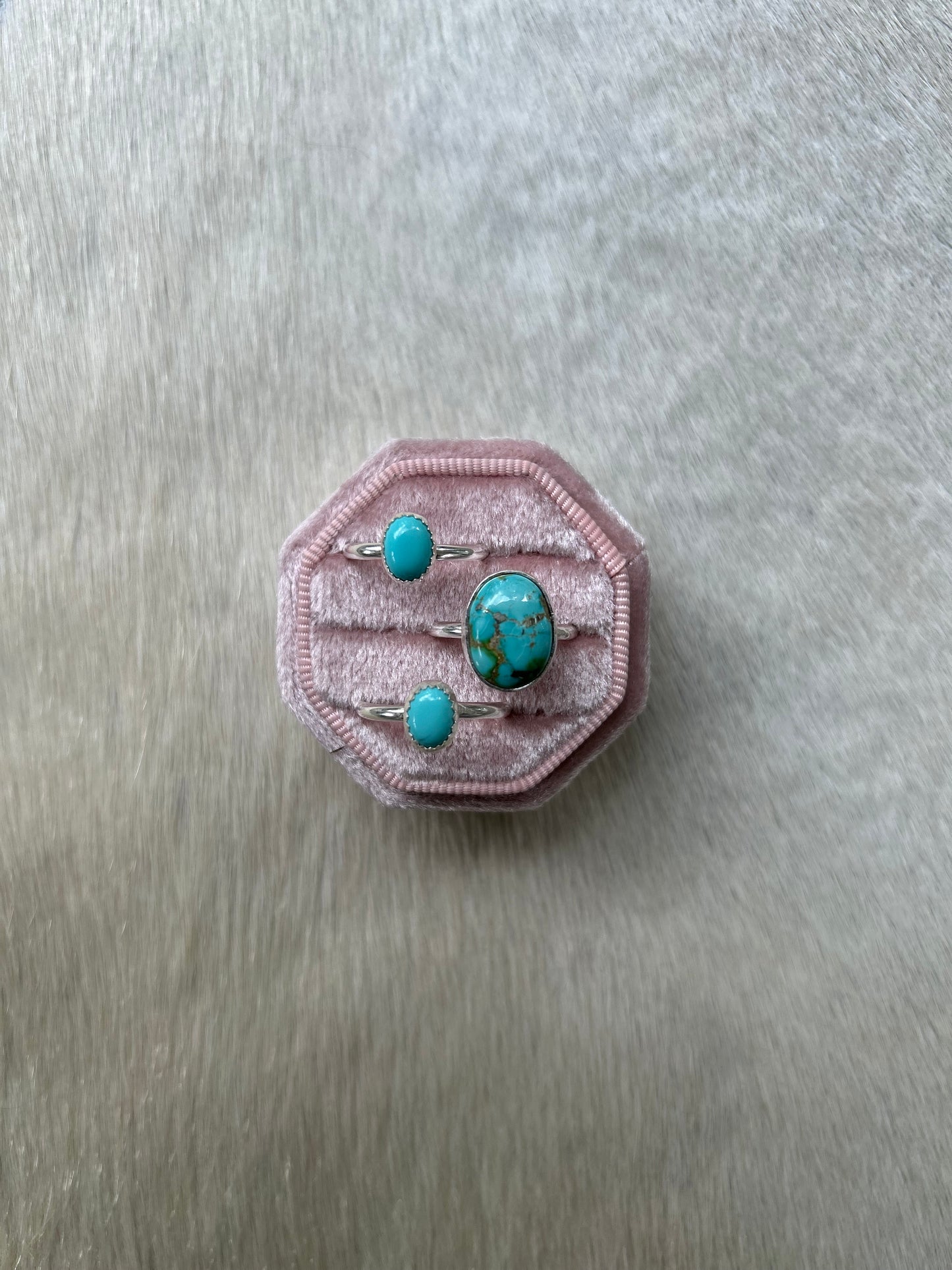 Simple turquoise stacker ring