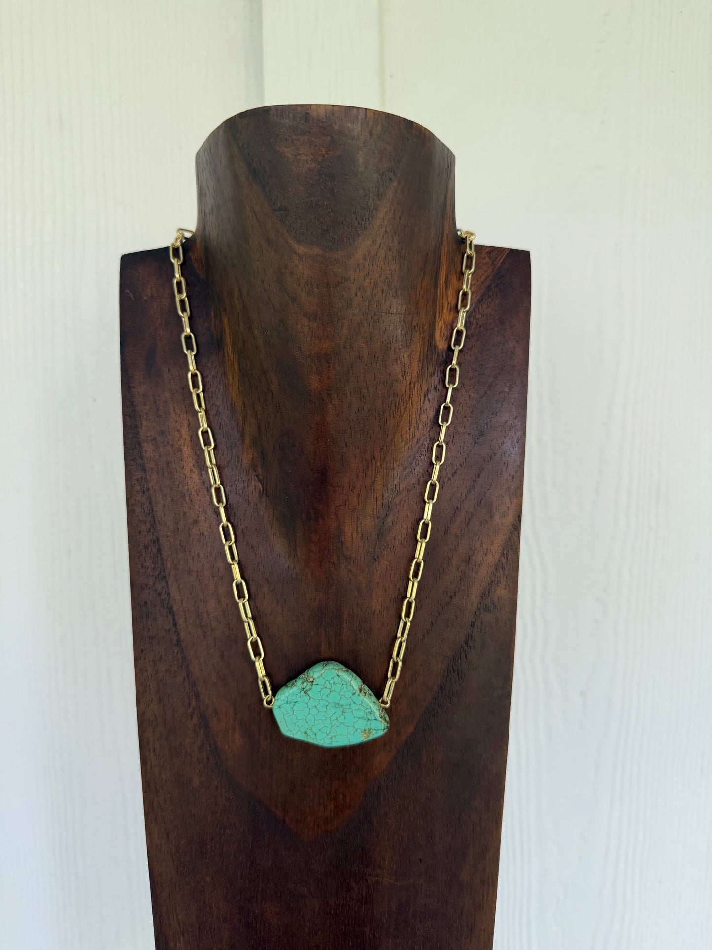 Faux blue turquoise slab bar