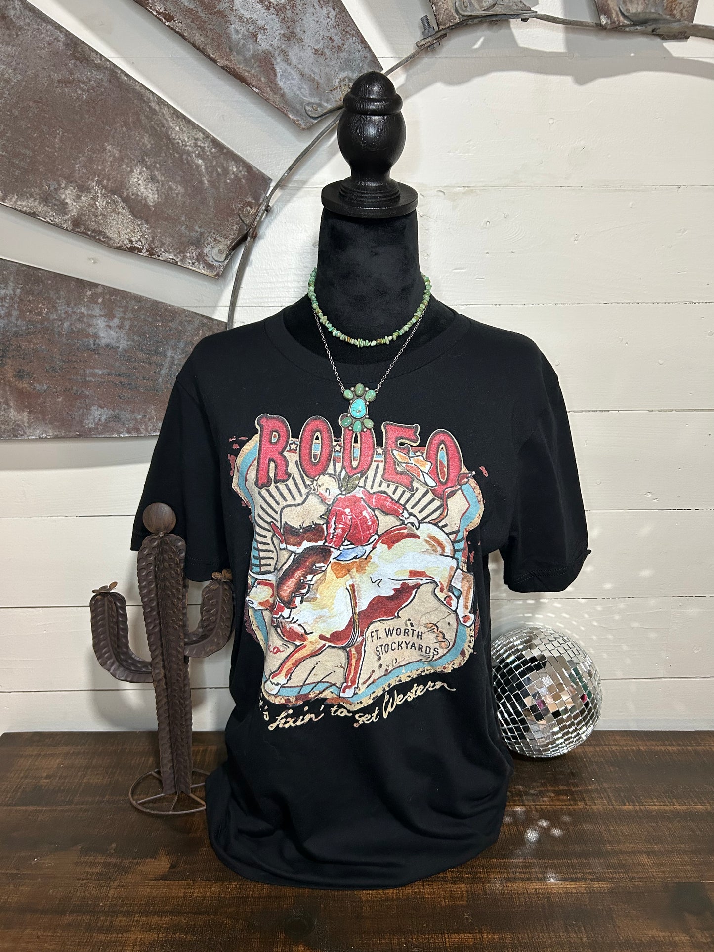 Size Medium - Stockyards rodeo tee