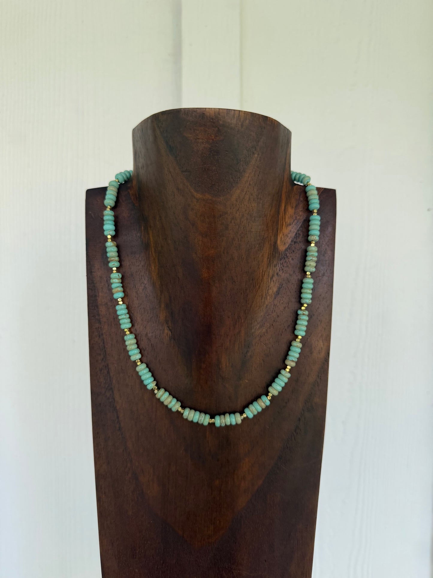 Faux turquoise rondelles