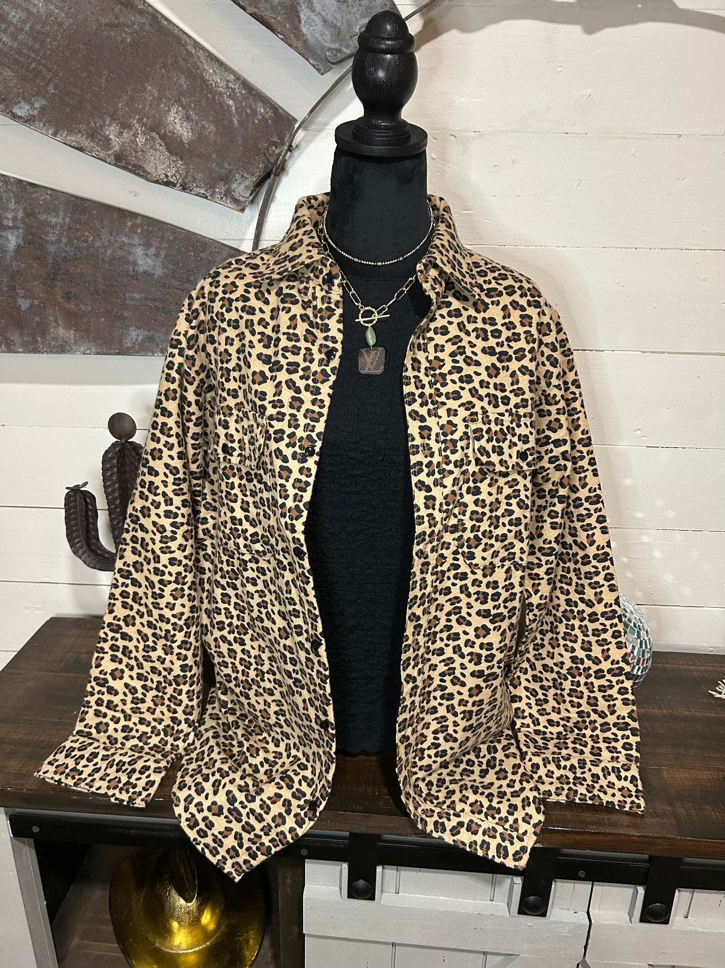 Leopard flannel