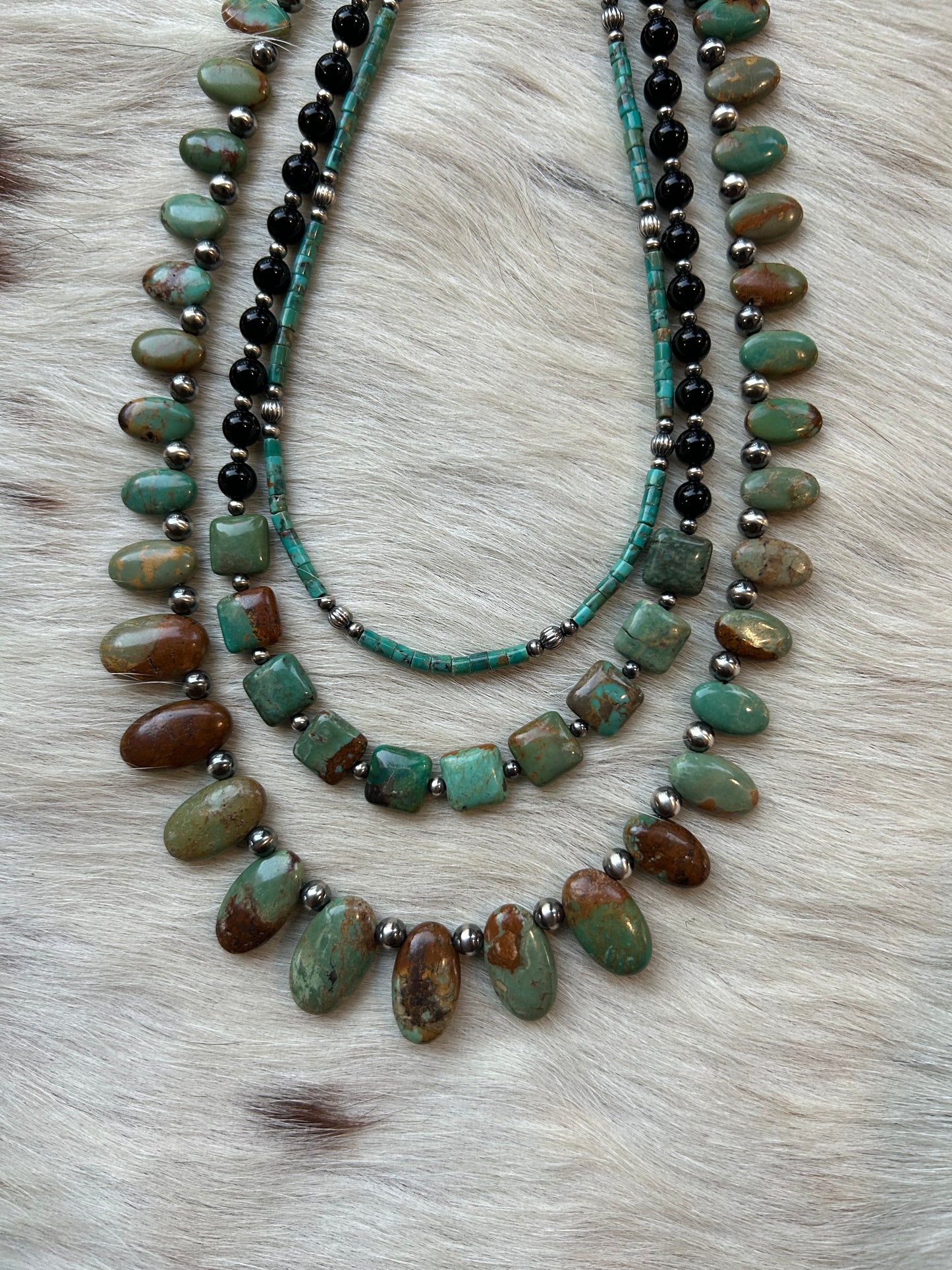 Black onyx and turquoise
