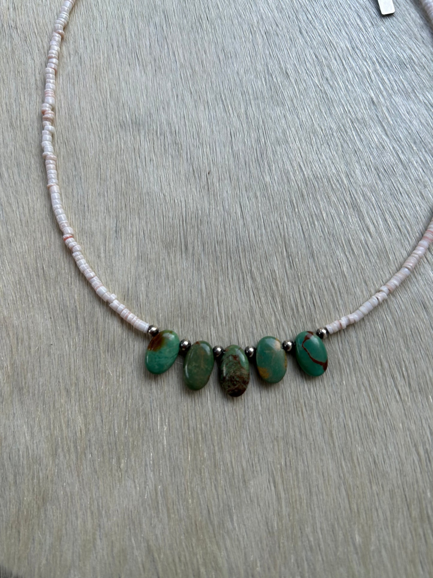 Shell and turquoise