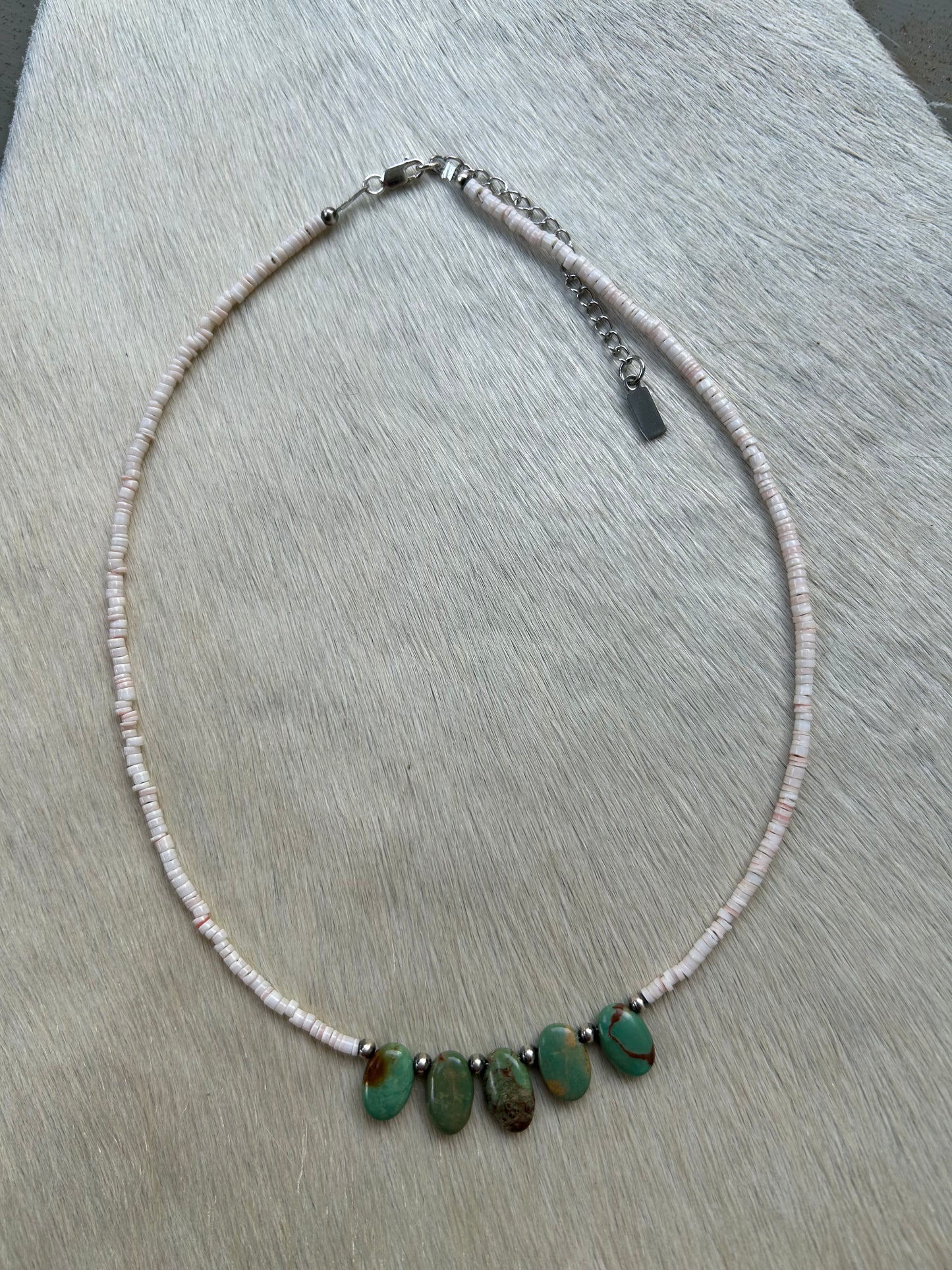 Shell and turquoise