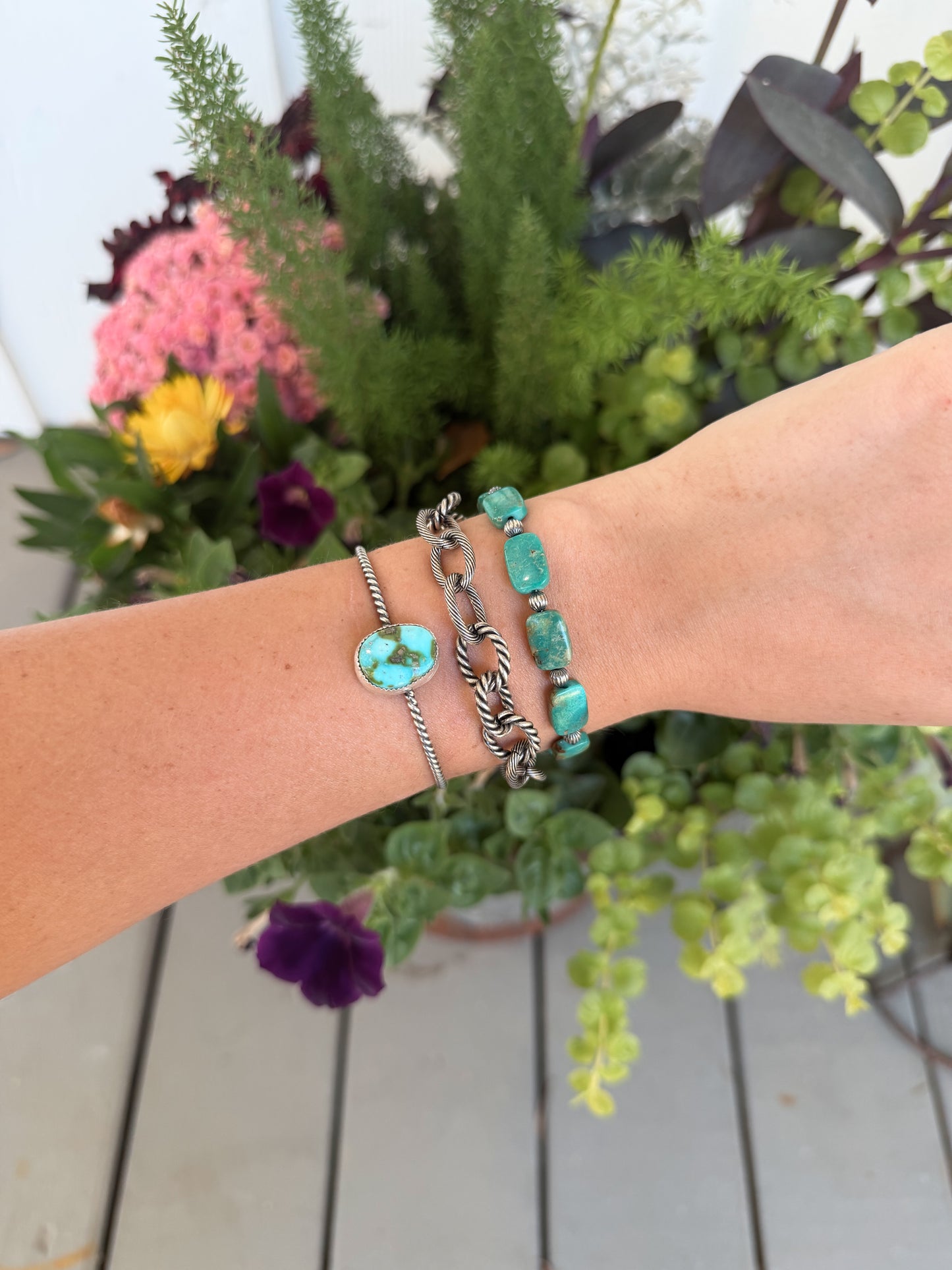 Sierra Bella turquoise twist wire cuff