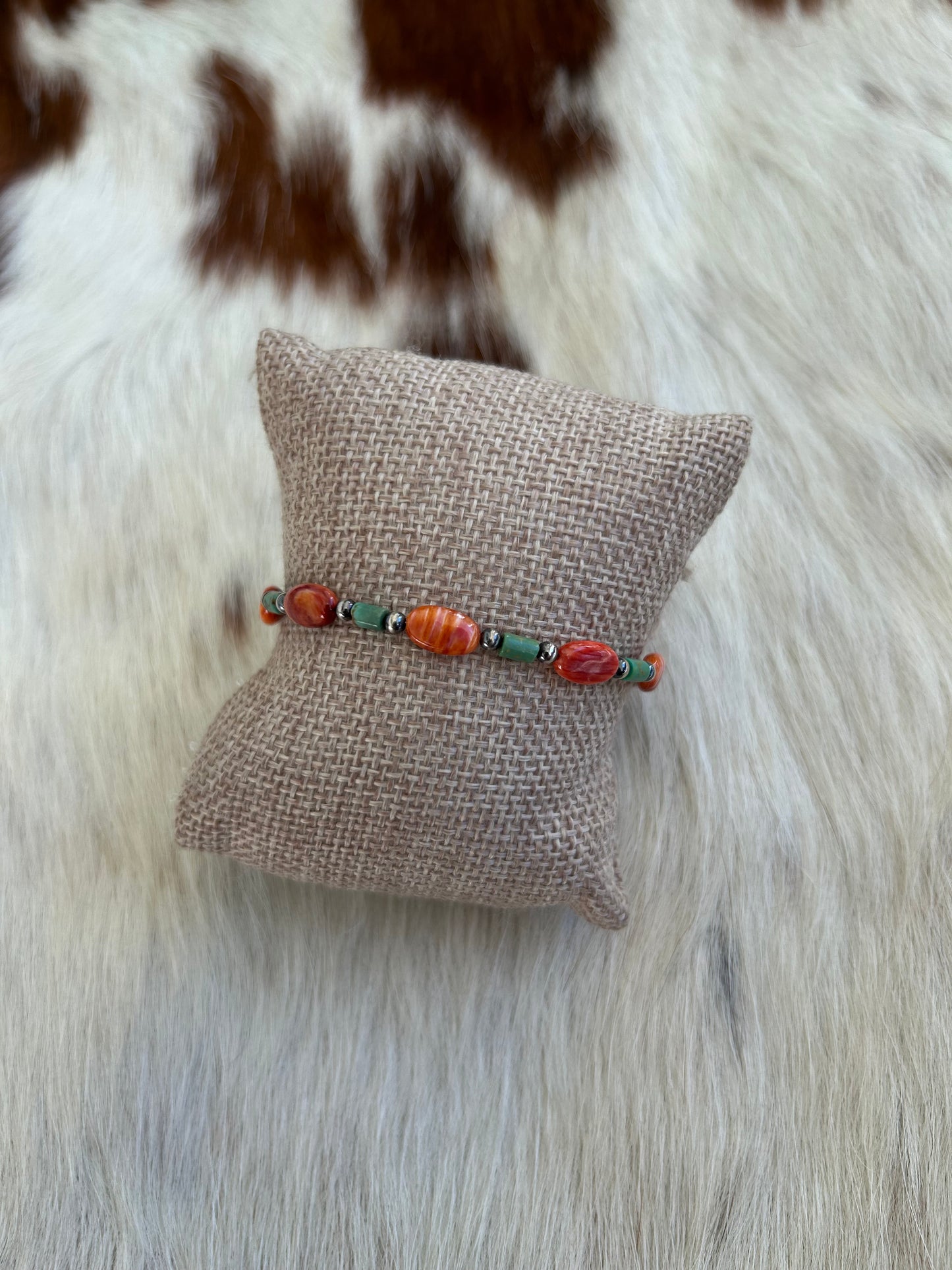 Spiny and turquoise bracelet