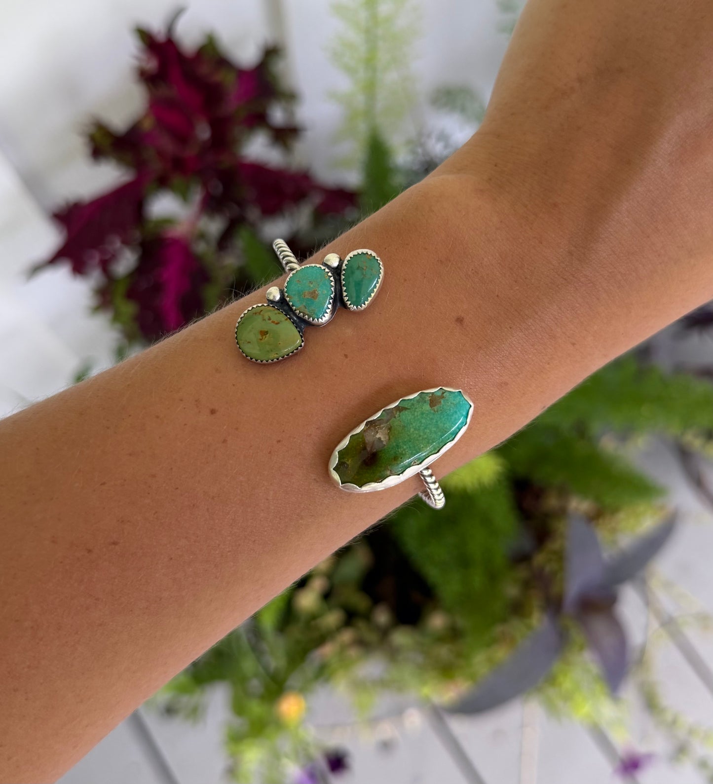 Mixed turquoise cuff