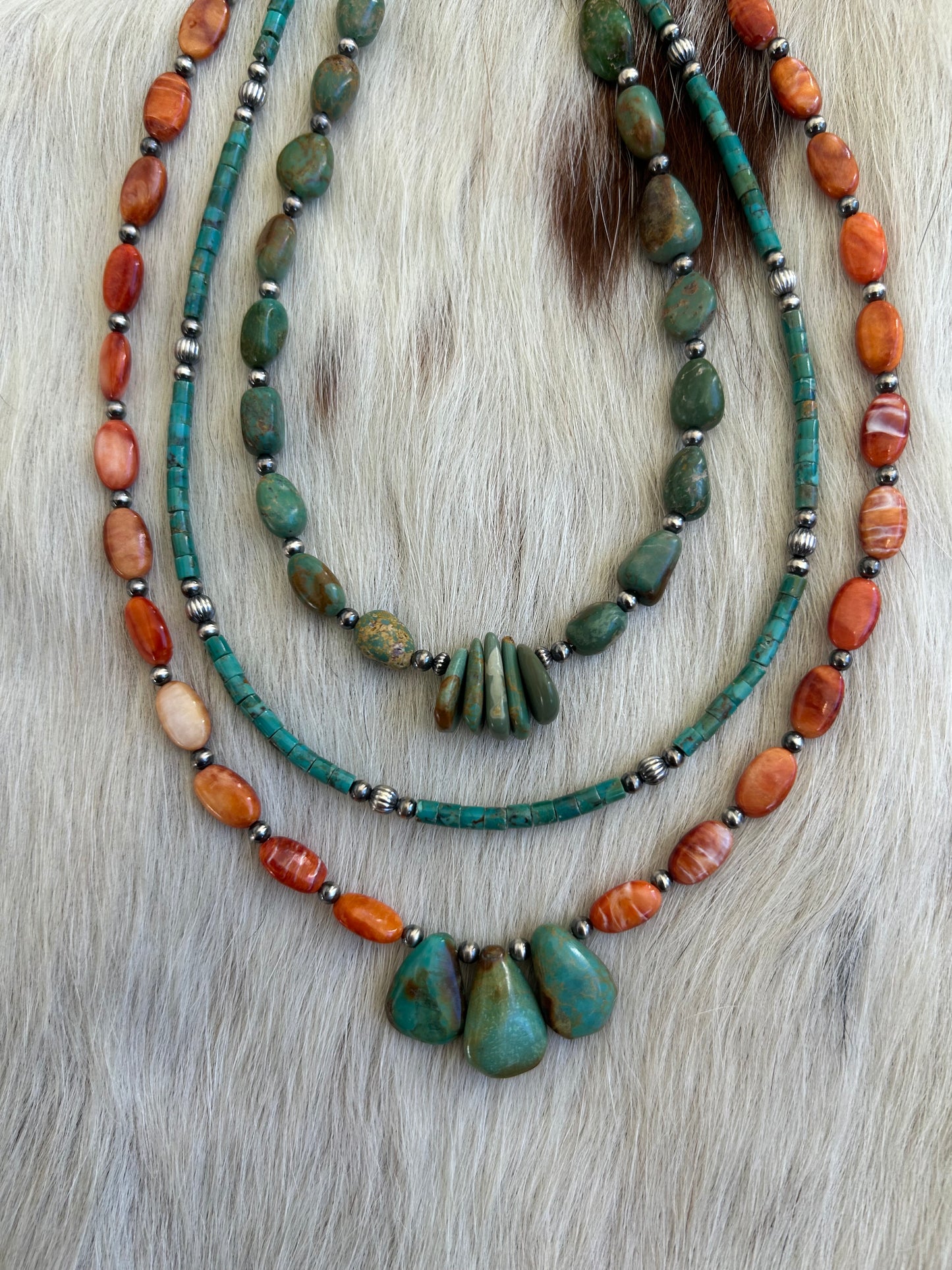 Spiny and turquoise teardrops