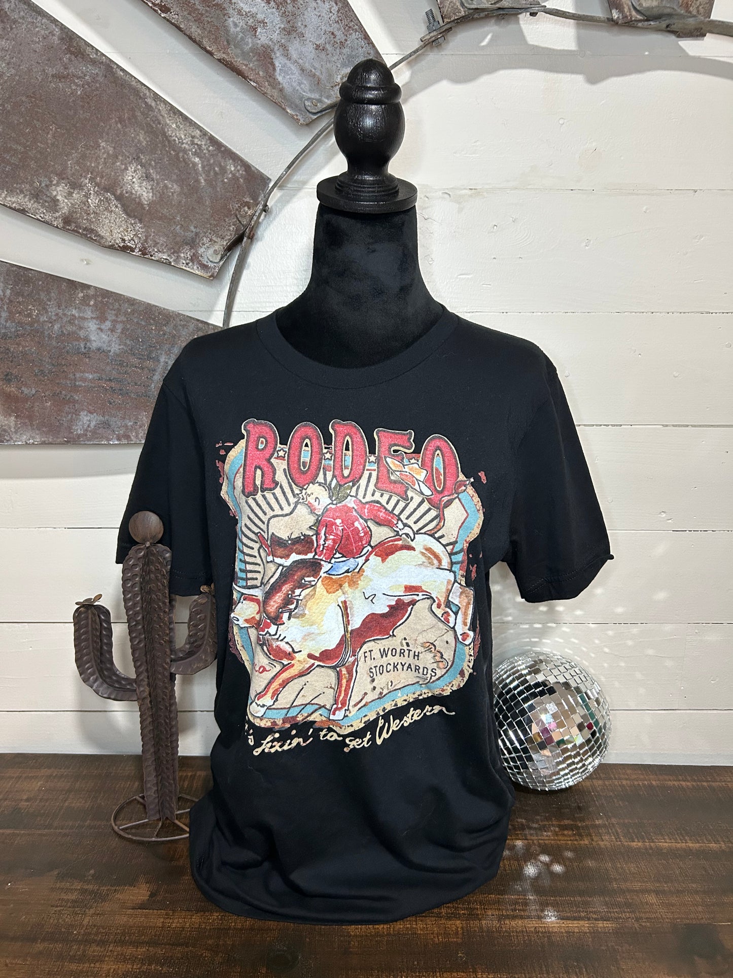 Size Medium - Stockyards rodeo tee