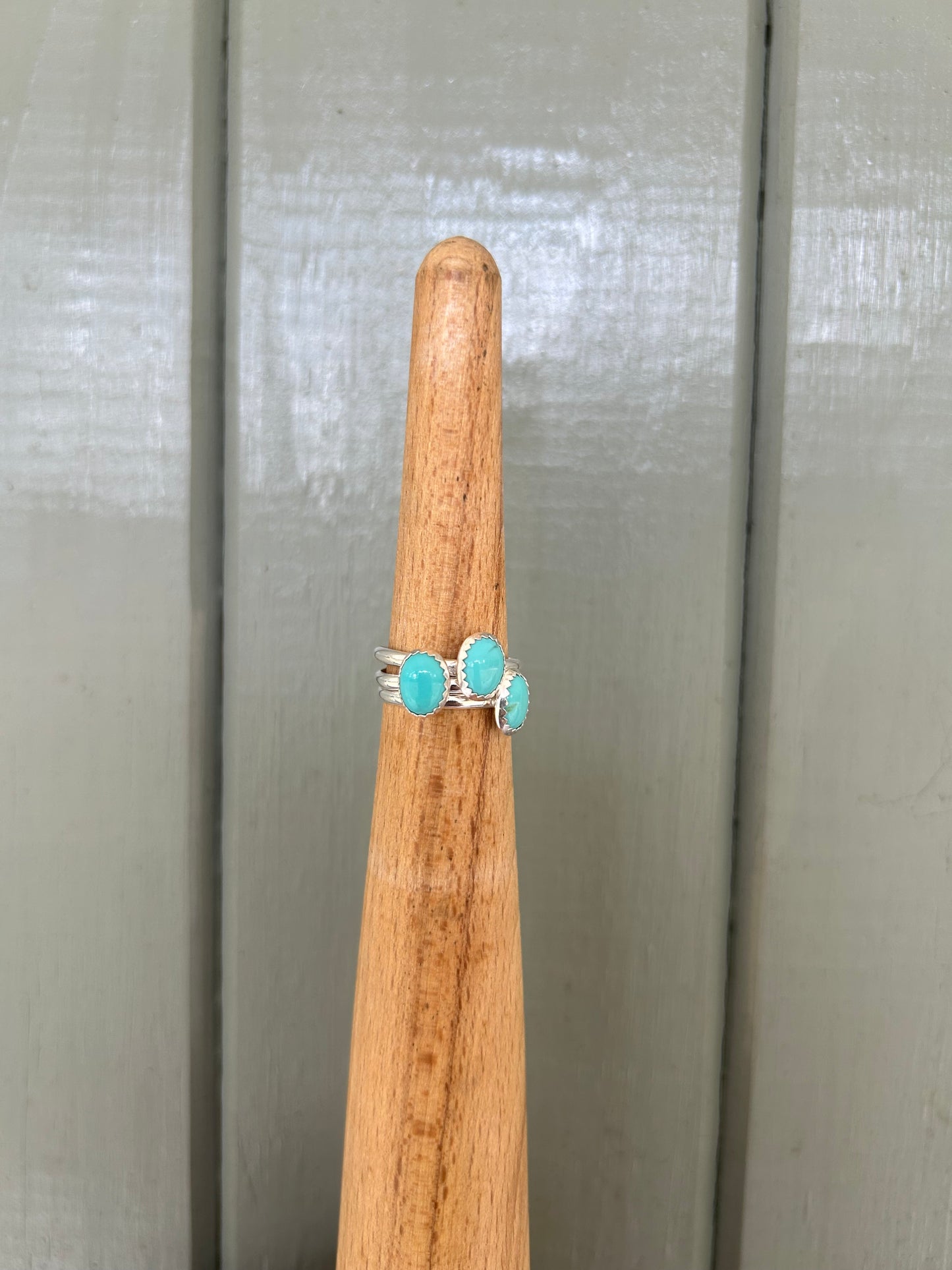 Simple turquoise stacker ring