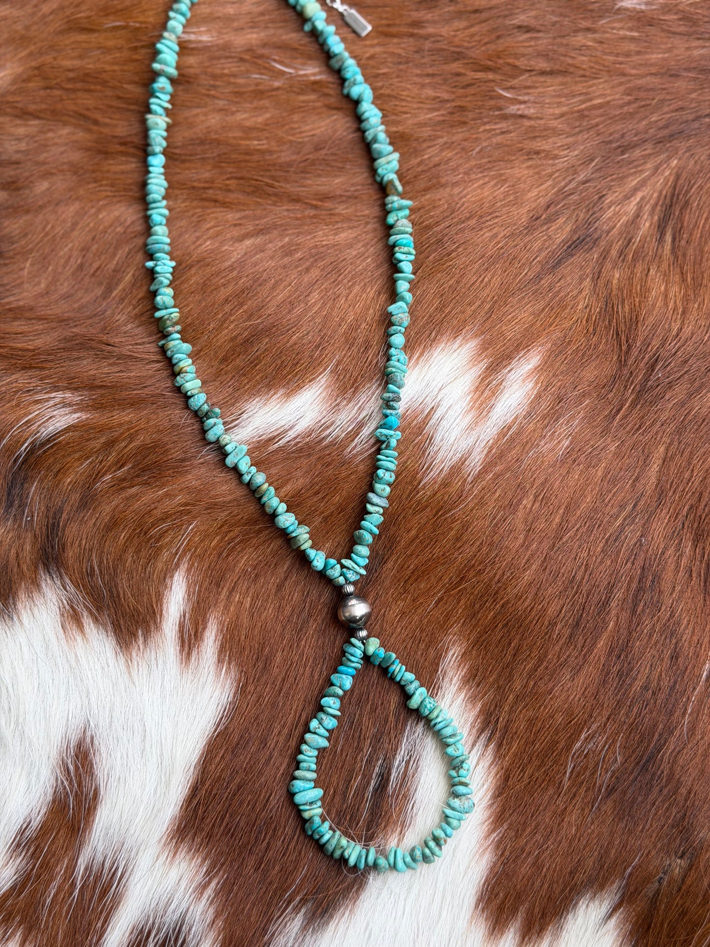 Turquoise chip necklace