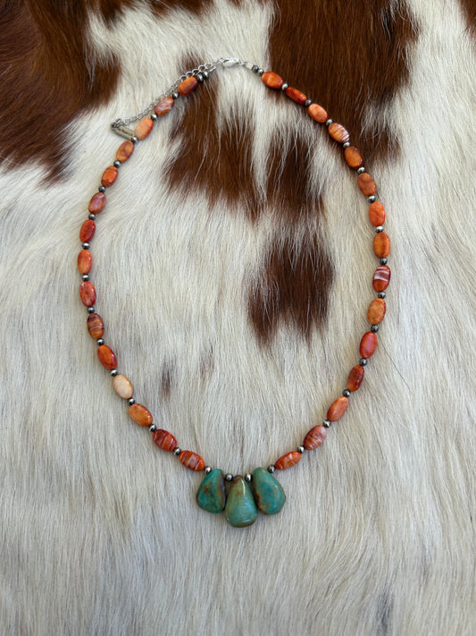 Spiny and turquoise teardrops