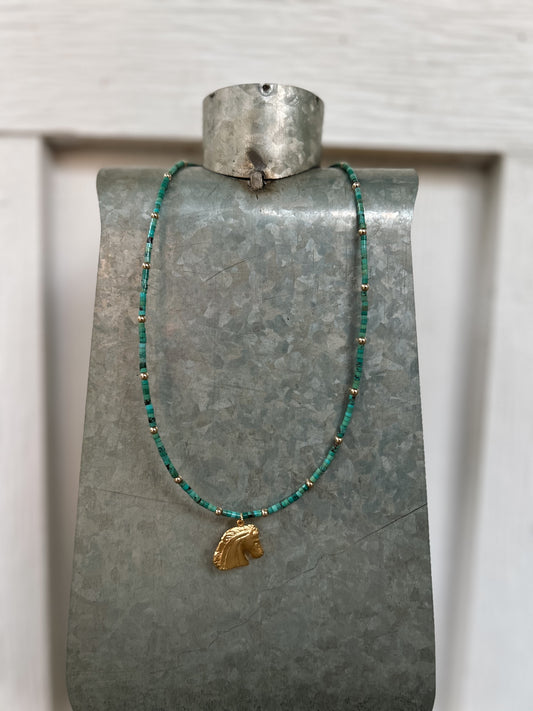 Gold horse charm