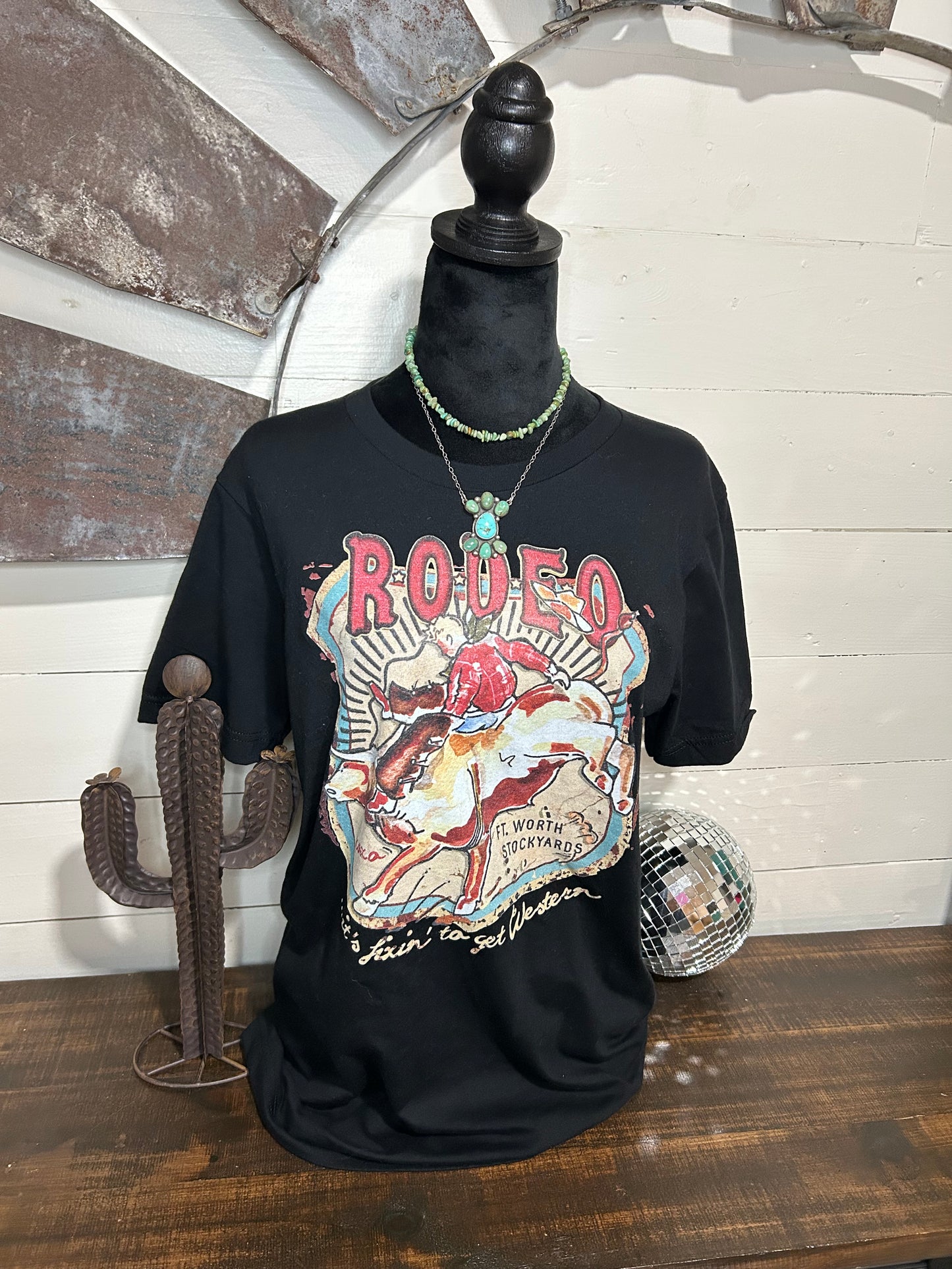 Size Medium - Stockyards rodeo tee