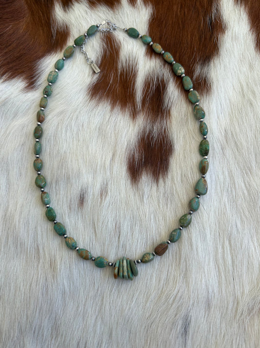Green turquoise drops