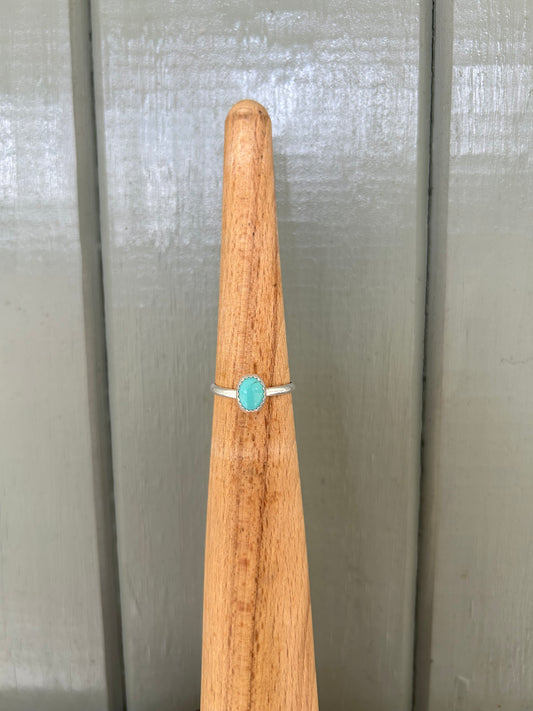 Simple turquoise stacker ring