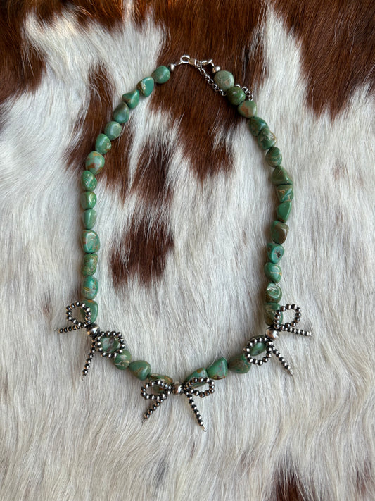 PREORDER: Turquoise triple bow