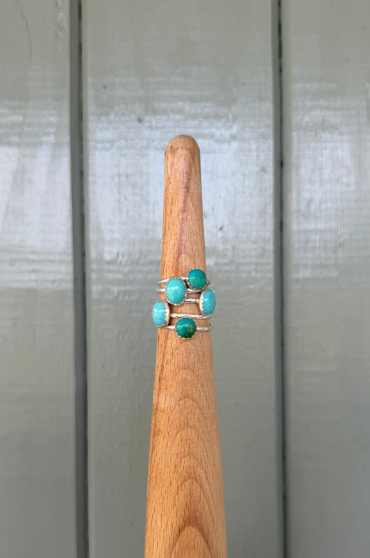 Turquoise stacker rings