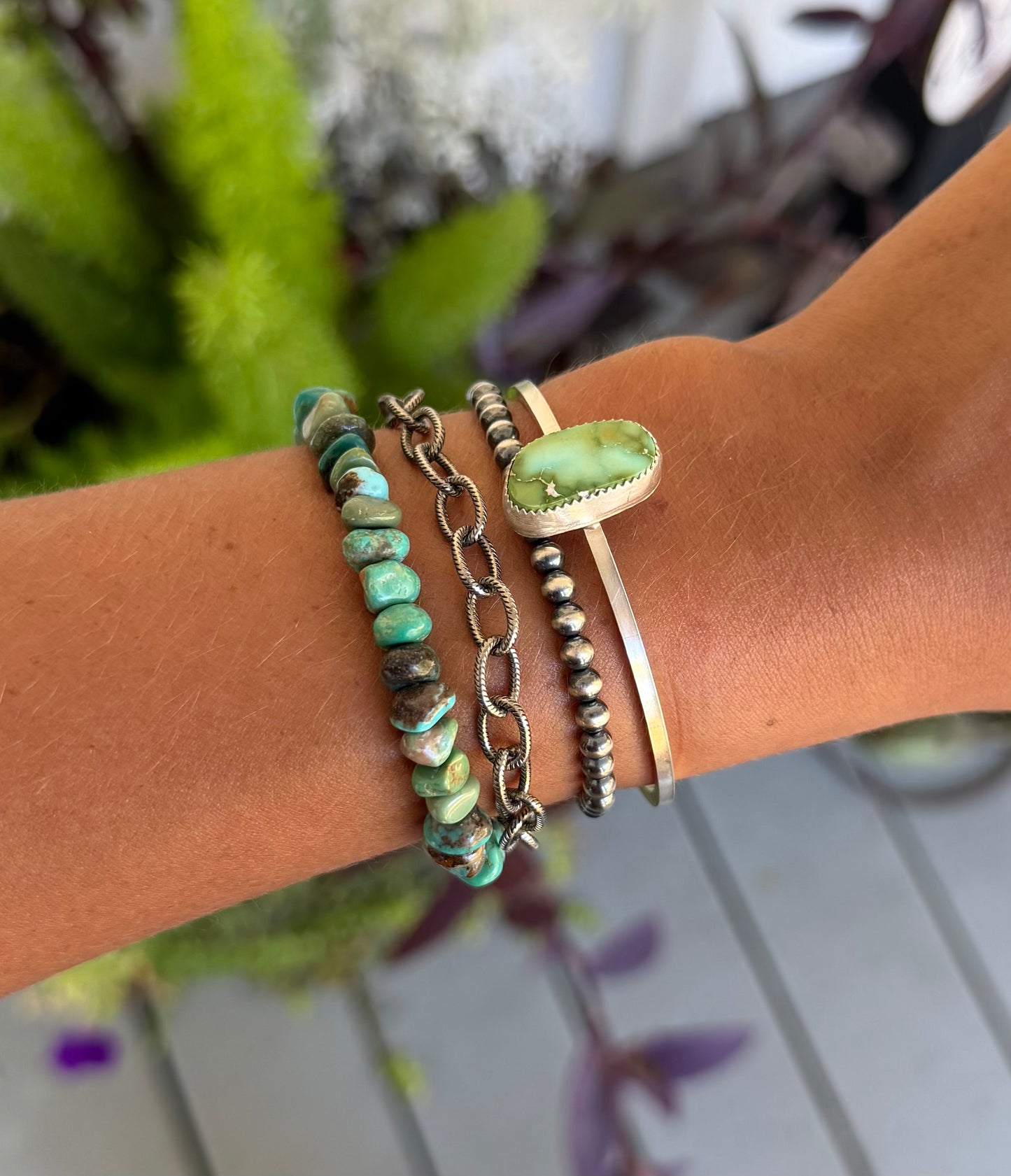 Antiqued rope chain bracelet