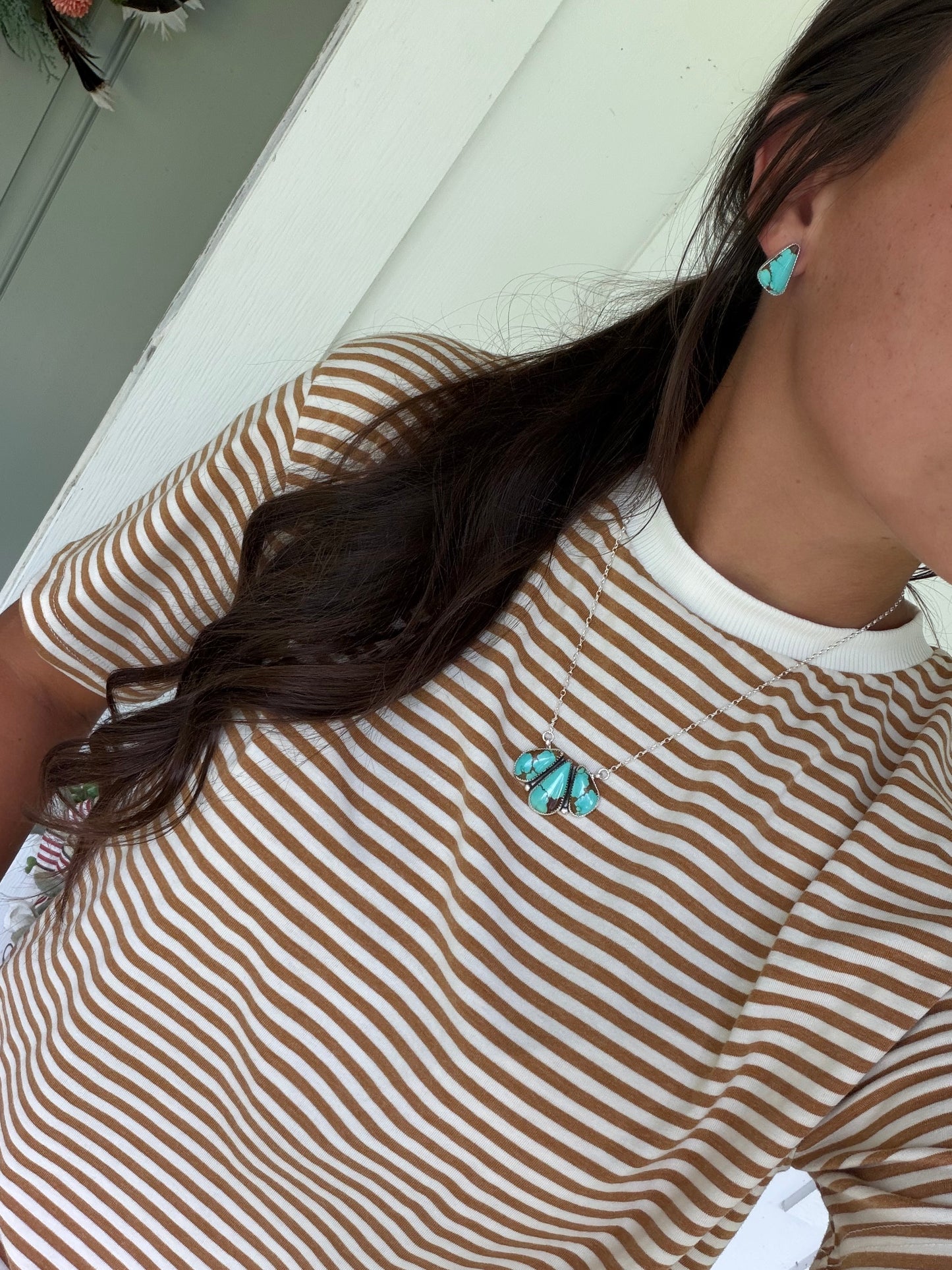 #8 turquoise studs