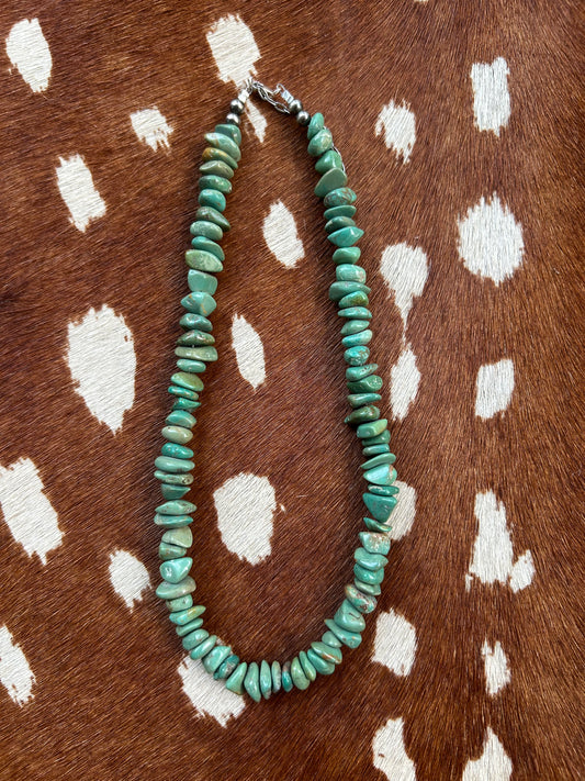 Turquoise chip necklace