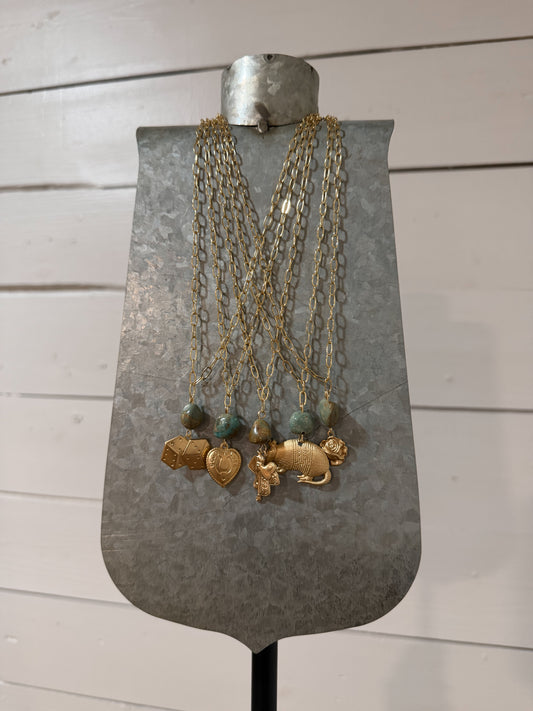 Cowgirl charm necklaces