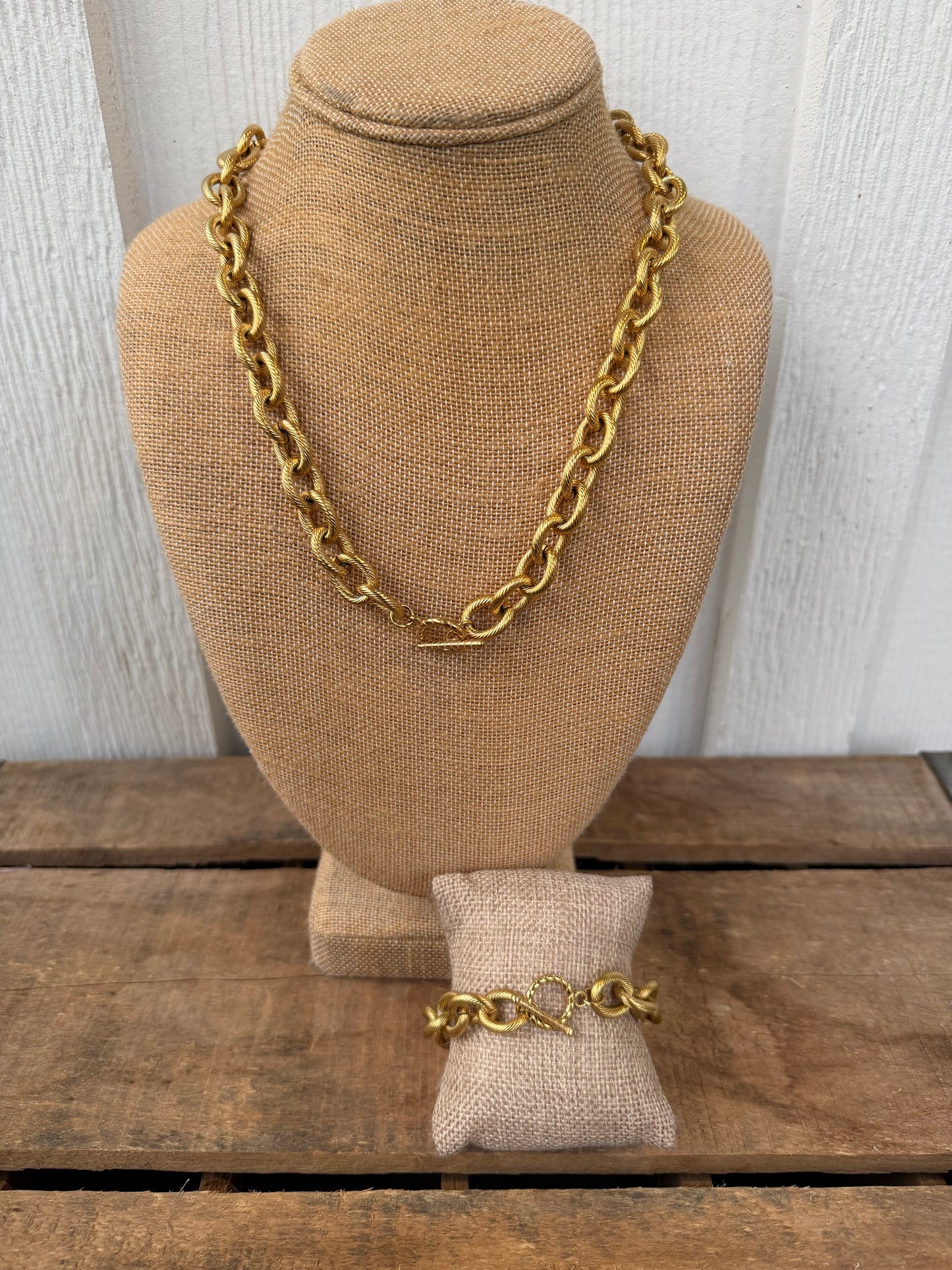 Chunky rope link bracelet