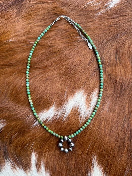 Green turquoise and pearl