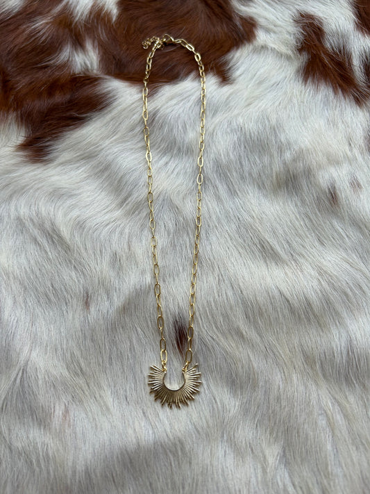 Sun charm necklace