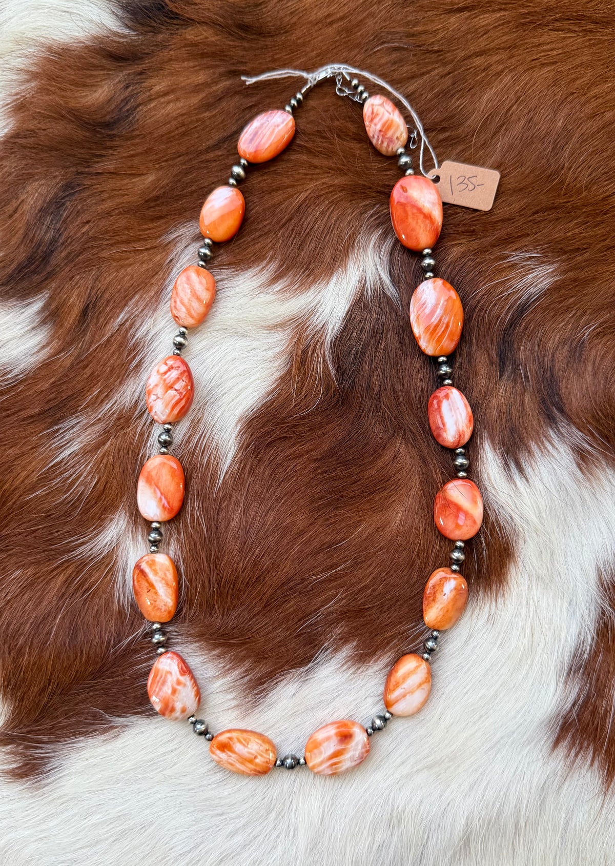 Spiny oyster nugget necklace