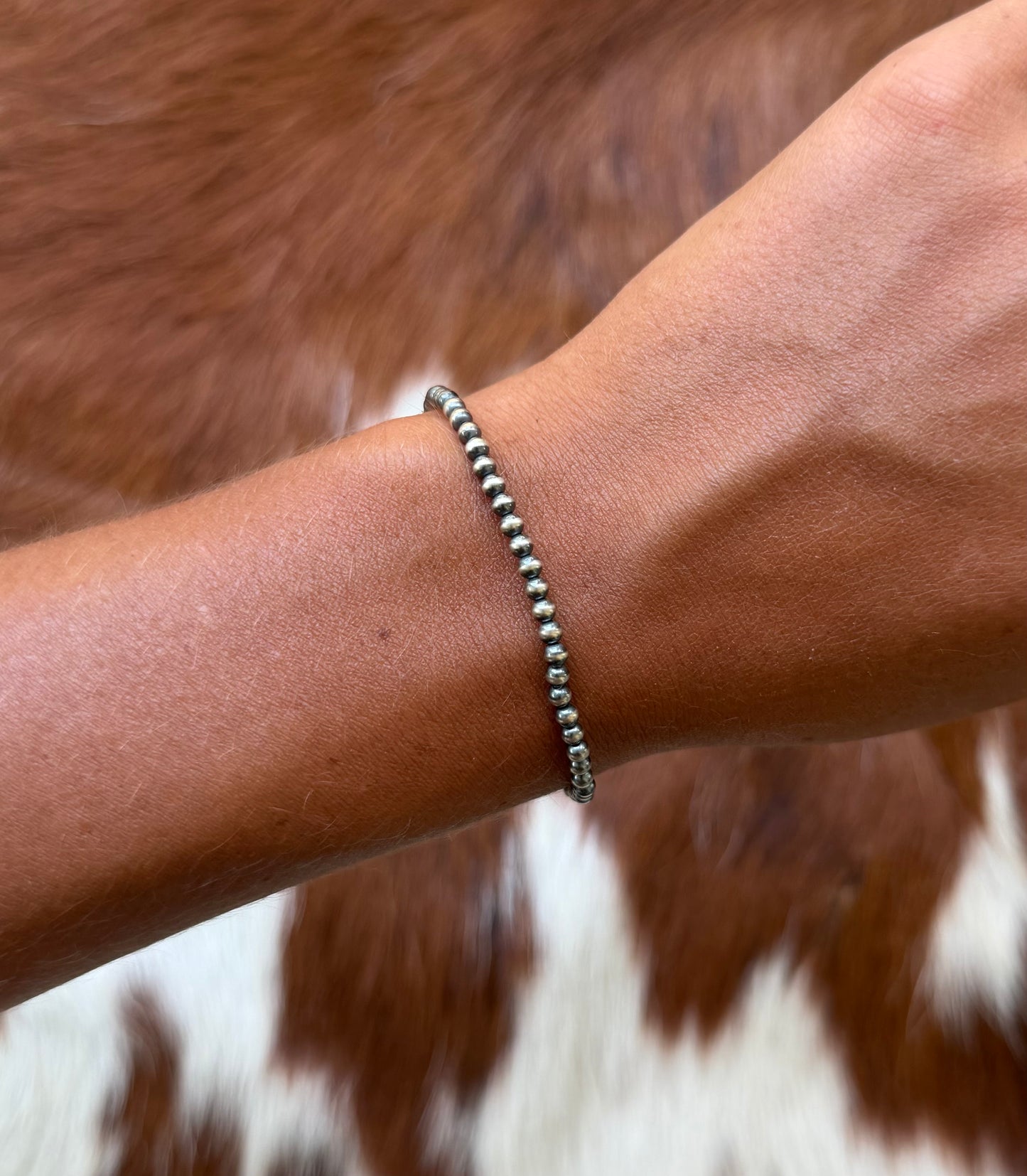 Sterling pearl stretch bracelets