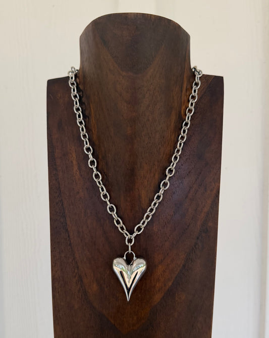 Silver plated heart