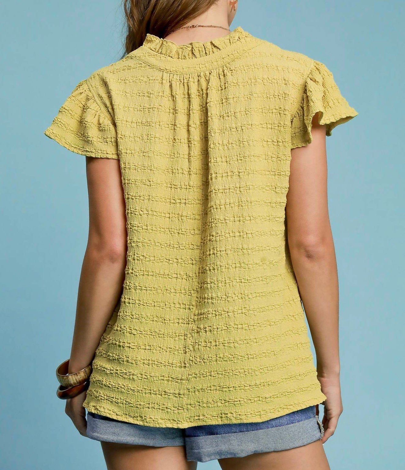 Pear ruffle blouse