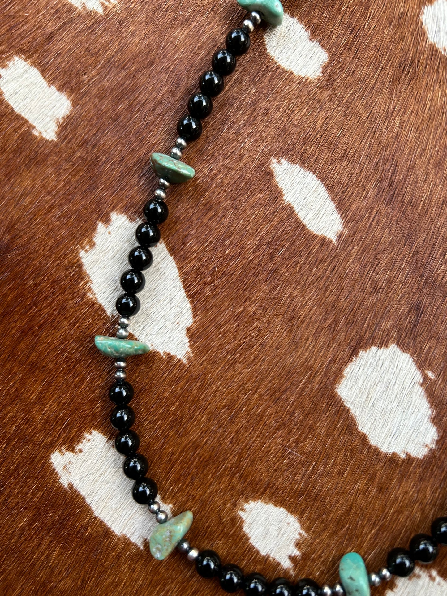Black onyx and turquoise