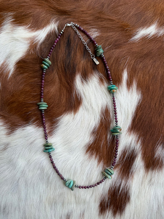 Ruby and turquoise chips