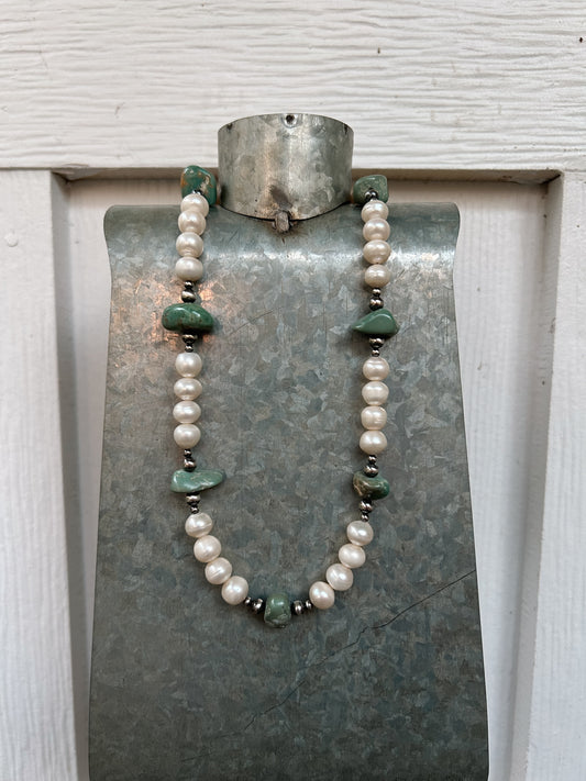 Pearls and turquoise
