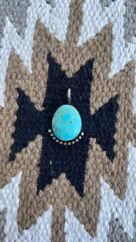 Turquoise mountain pendant