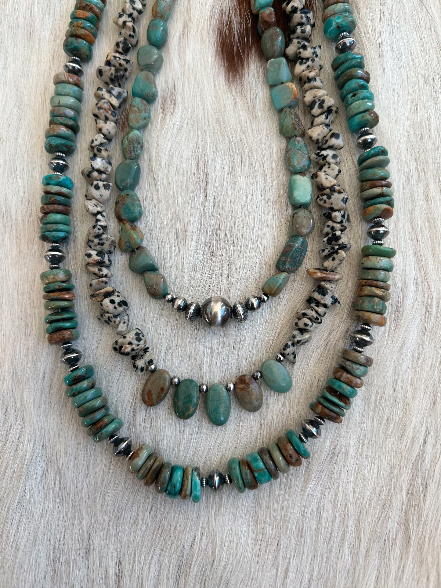 Dalmatian jasper and turquoise