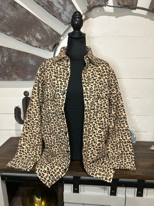 Leopard flannel