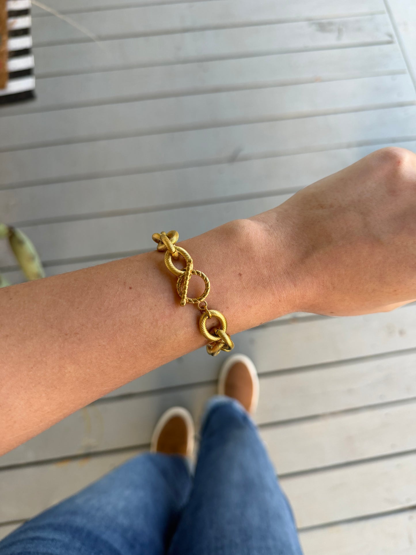 Chunky rope link bracelet