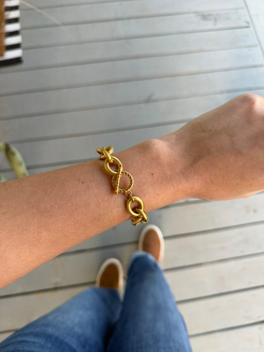 Chunky rope link bracelet