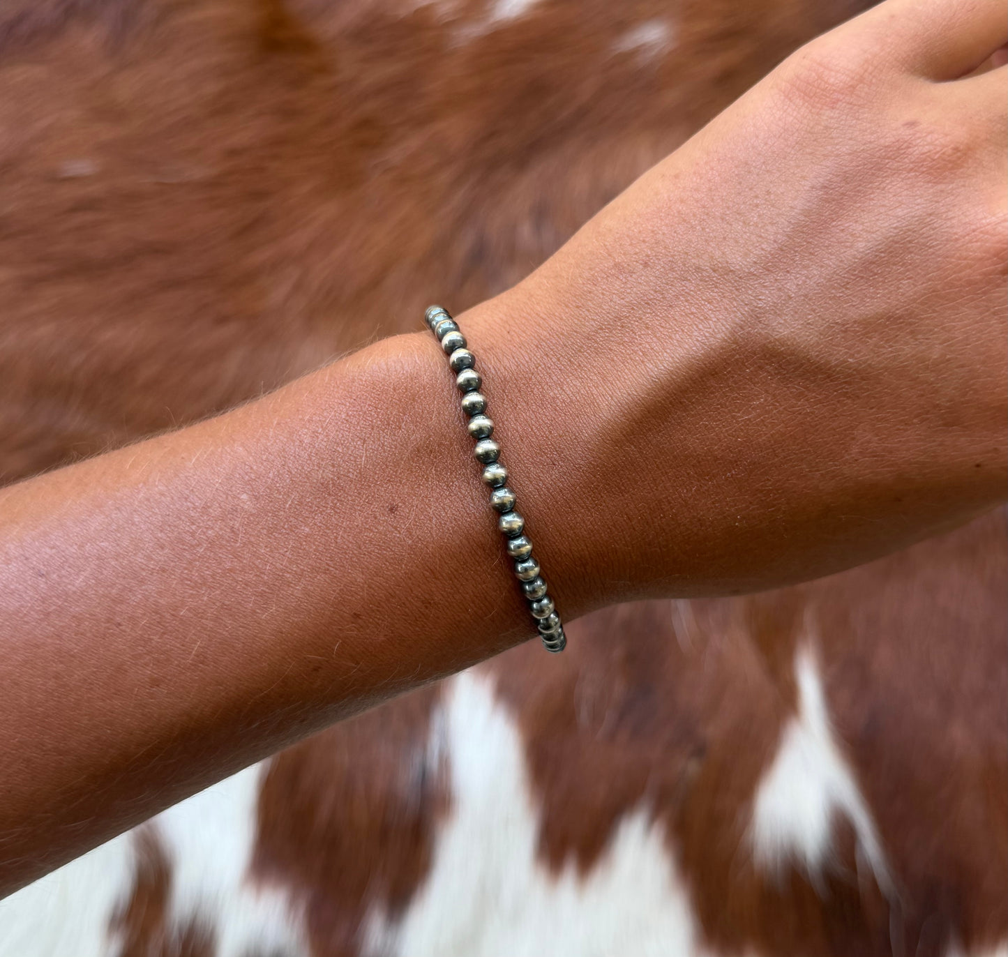 Sterling pearl stretch bracelets