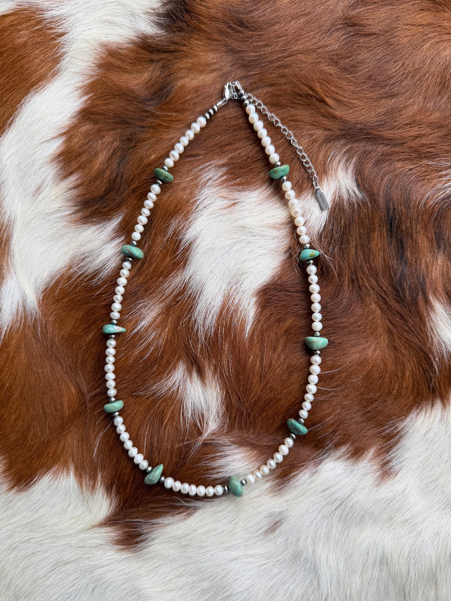 Freshwater pearls and turquoise chips