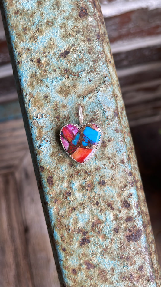 Dahlia heart pendant