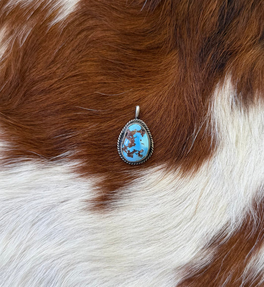 Golden hills turquoise pendant