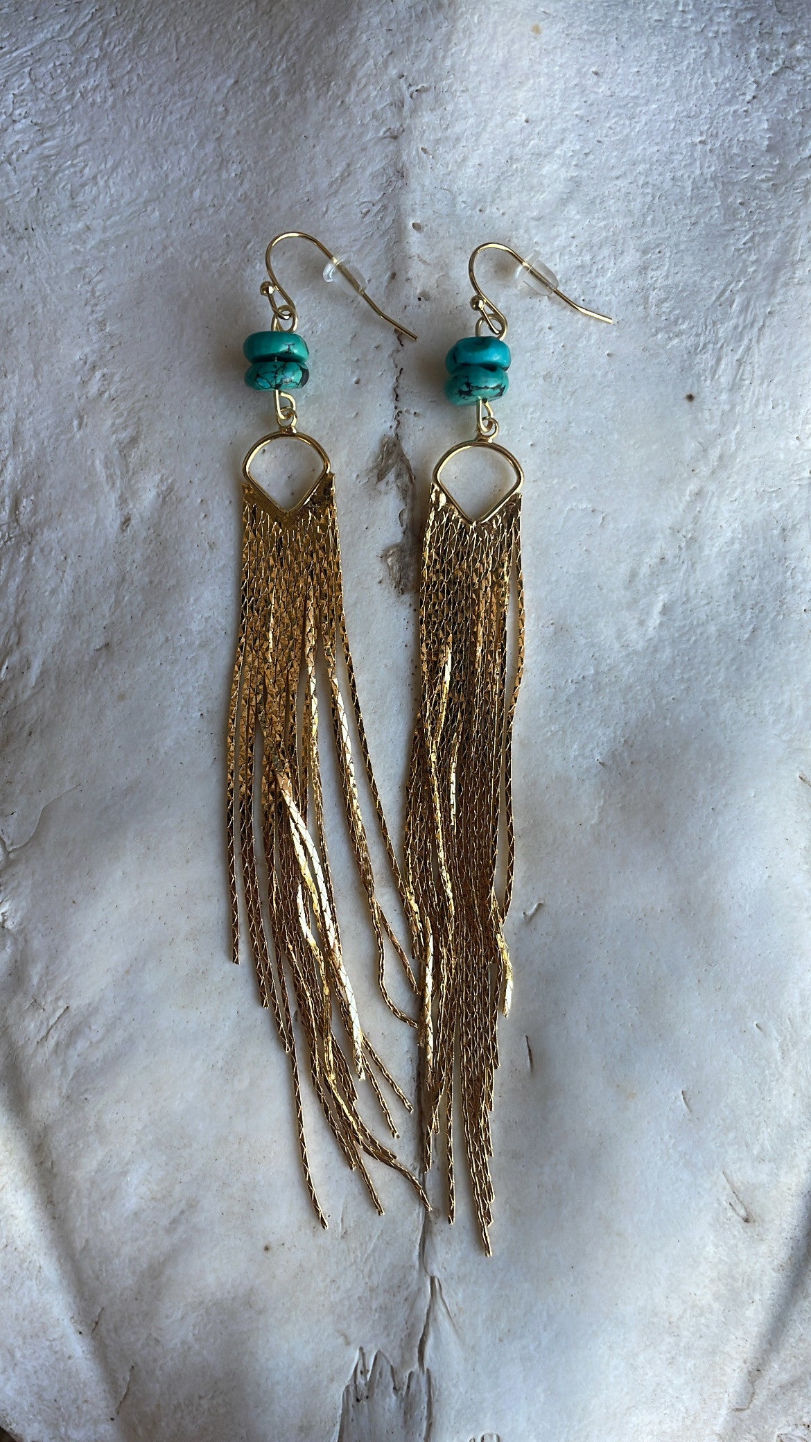 Gold and turquoise dangles